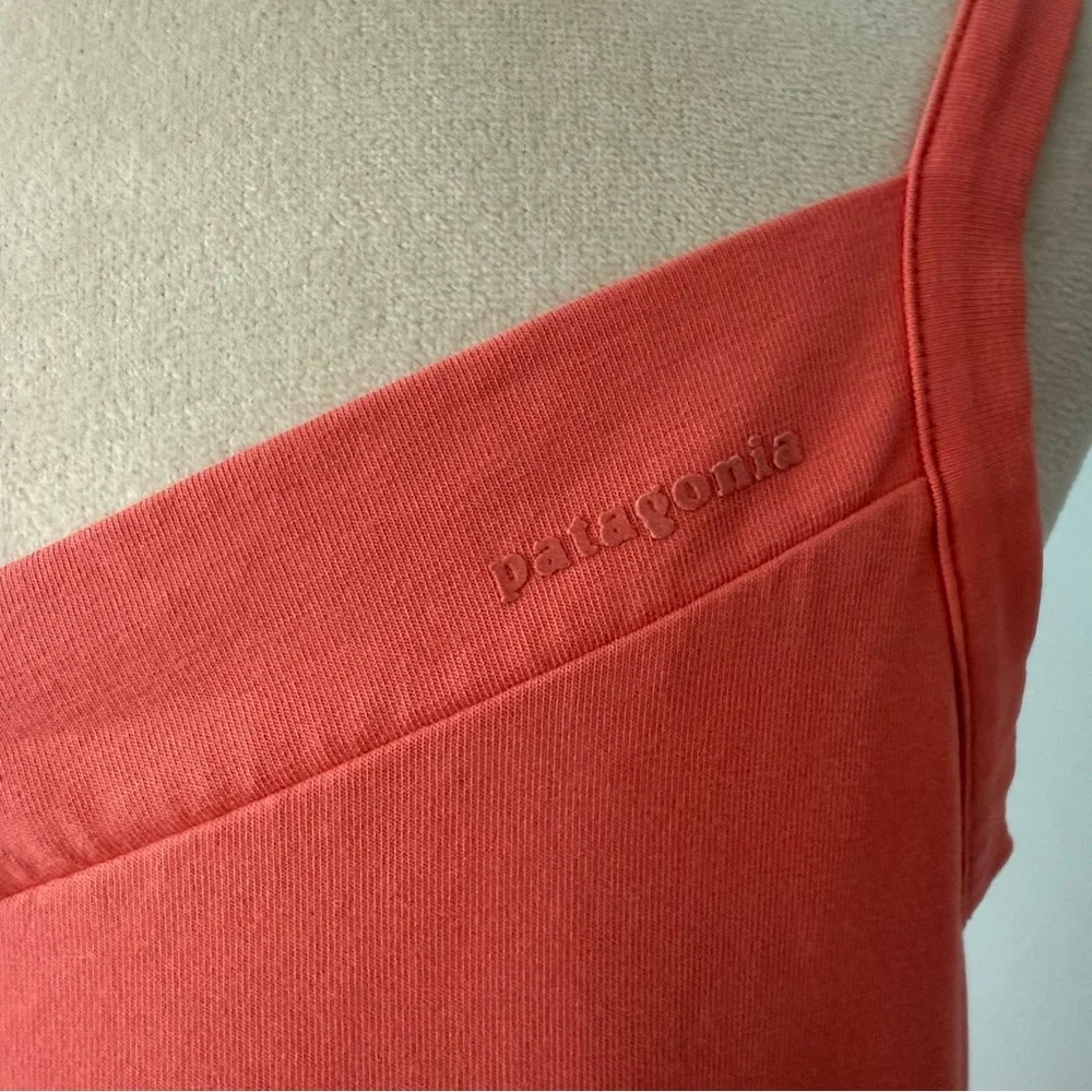 🍑 Patagonia Vitaliti Strap Dress Size L Salmon Peach Organic Cotton 🍑 - Picture 6 of 12